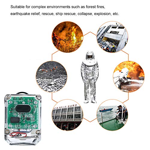 OWSOO 100dB Loud Alarm Professional Safety Rescue Alarm 1500M Visible LED Light Shock-Proof Waterproof Explosion-Proof for Fire Rescue Collapse Explosion Rescue Fireman Equipment, Rechargeable - Thumbnail 3
