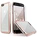 iPhone 6 Case, iPhone 6s Case, Clear Rose Gold SaharaCaseBonus Tempered Glass Screen Protector Slim Rugged Apple Shock-Absorption Bumper Anti-Scratch Hard Back for Apple 6/6s 4.7