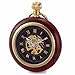 Roman Copper Wood Ring Hollow Mechanical Pocket Watch Fob Steampunk Open Face Design for Men Women