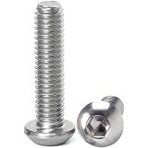 1/4-20 x 3 Inch Button Head Socket Cap Screws (20 pc) 18-8 Stainless Steel Bolts