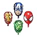 Astra Gourmet 4-pack Superhero Birthday Party Mylar Foil Balloon Avengers Super Hero Birthday Party Supplies Party Decorations(Spiderman/Ironman/Hulk/Captain America)