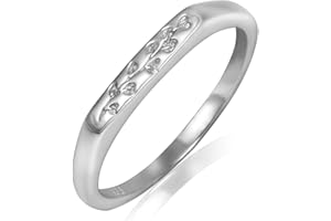 YeGieonr Handmade Flower Signet Ring-Minimalistic Statement Ring with Botanical Engraved-Delicate Personalized Jewelry Gift for Women/Girls