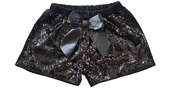 black glitter shorts