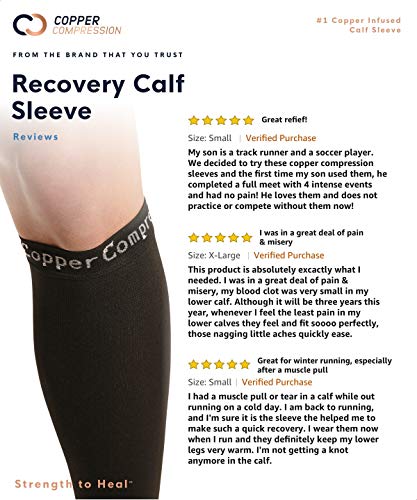 2 Copper+Compression+Recovery+Calf+Sleeves