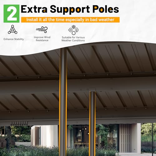 SHPAI 10x14 Wall Mounted Hardtop Gazebo Review: Lean-To Outdoor Shelter with Gutter image 23