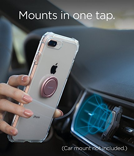 Spigen Soporte Anillo Movil, Style Ring 360 Anillo Soporte Teléfono para Todos los teléfonos y tabletas - Rose Gold - Imagen 8