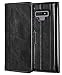 ProCase Genuine Leather Case for Galaxy Note 9, Vintage Wallet Folding Flip Case with Kickstand and Multiple Card Slots Magnetic Closure Protective Cover for Samsung Galaxy Note 9 -Black