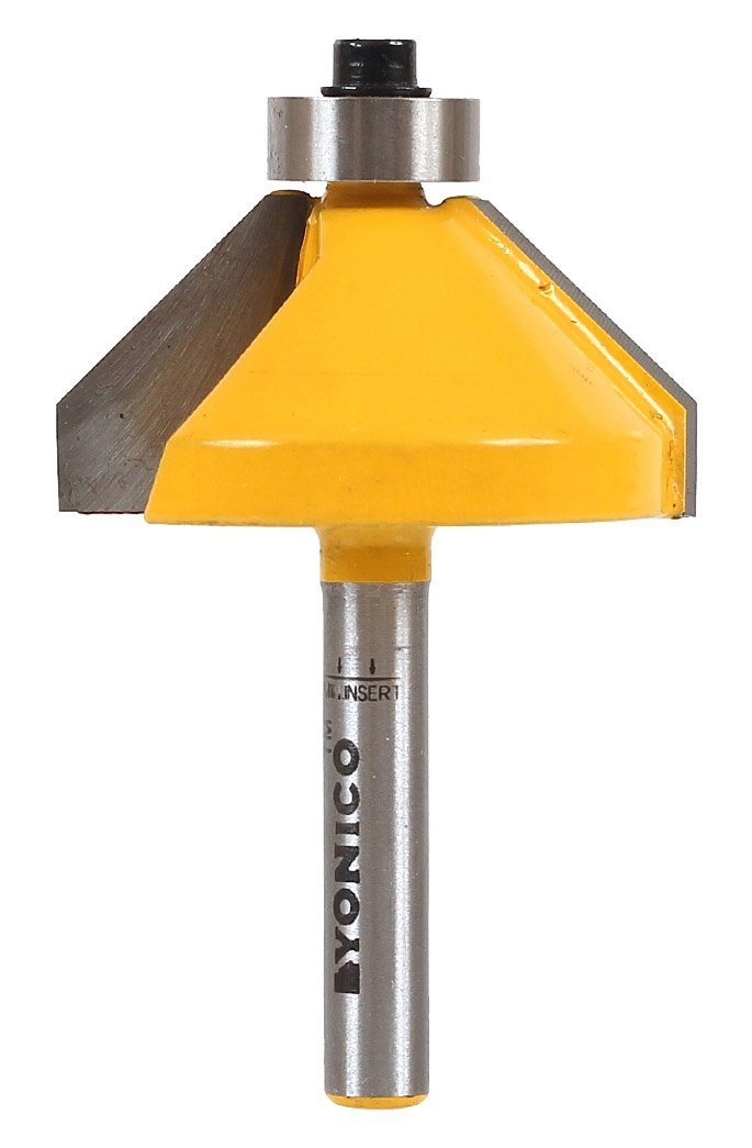 Yonico 13106q 45 Degree Chamfer Edge Forming Router Bit 1/4-Inch Shank โ image 1