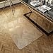 SLYPNOS Chair Mat for Hard Floors, Transparent Hard Floor Protector with Non-Studded Bottom, BPA and Phthalate Free, 48x 30 Inches Rectangular