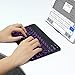 iClever Universal Wireless Keyboard with LED Backlight 7-Colors, Built-in Rechargeable Battery, Quiet Typing Portable Slim Bluetooth Keyboard for Windows, iOS, Mac, Other Tablets and Smartphones