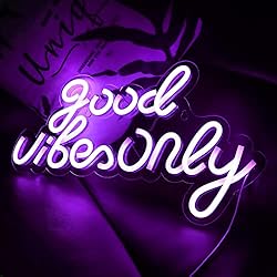 JFLLamp Good Vibes Only Neon Signs for Wall Decor