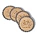 Bike Chain and Bamboo Coasters by Resource Revival | Eco-friendly Rustic Modern Coaster Created for the Adventurer - Set of 4