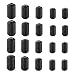 Cedmon 20 Pieces Clip-on Ferrite Ring Core RFI EMI Noise Suppressor Cable Clip for 3mm/ 5mm/ 7mm/ 9mm/ 13mm Diameter Cable, Black