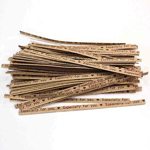 100 Pcs Gift Wrapping Especially For You Twist Ties For Bakery Cookie Candy Bag - Thumbnail 3