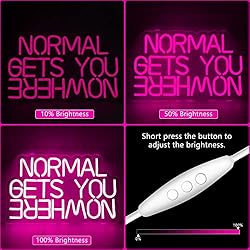 Moodlion Normal Gets You Nowhere Neon Sign For Wall