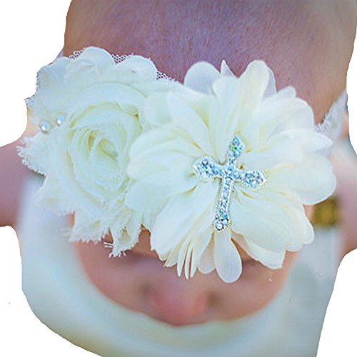 christening bows headbands