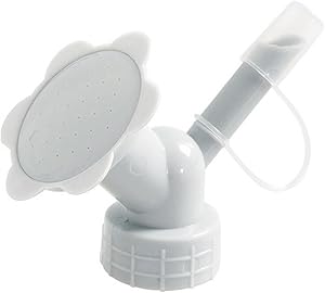 2 In 1 Plastic Sprinkler Nozzle, Portable Bottle Top Watering Garden Patio Plant Water Can Top Head, Flower Waterers Bottle Watering Cans Sprinkler Shower Head Gardening Tool for Seedling (Gray)