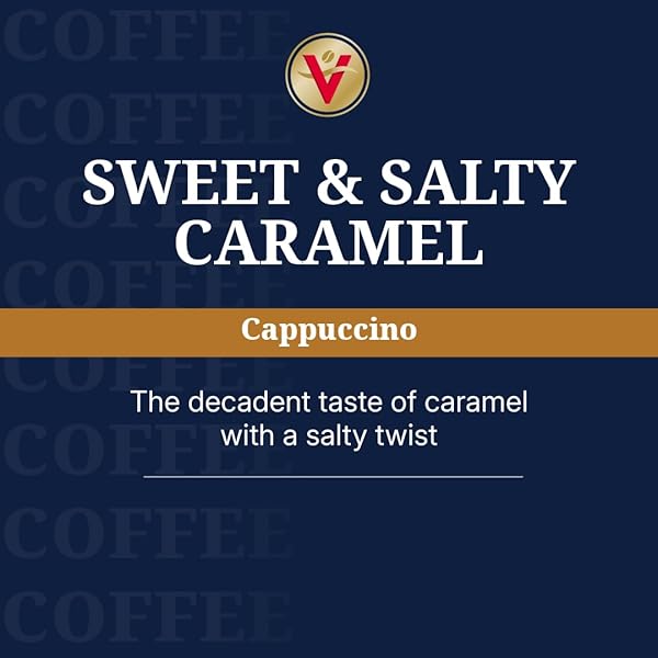 VICTOR ALLEN’S COFFEE SWEET AND SALTY CARAMEL FLAVORED CAPPUCCINO MIX, 42 COUNT, SINGLE SERVE K-CUP PODS FOR KEURIG K-CUP BREWERS BREWERS (PACKAGING MAY VARY)