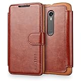 Motorola Moto G 3rd Gen Case Wallet,Mulbess [Layered Dandy][Vintage Series][Coffee Brown] - [Ultra Slim][Wallet Case] - Leather Flip Cover With Credit Card Slot for Motorola Moto G 3rd 2015