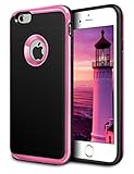 iPhone 6 Case, LoHi [Heavy Duty] Apple iPhone 6 Bumper case Armor Hybrid [Dual Protection] [Raised Lip] Shock Absorption Anti-scratch Back Cover for iPhone 6 Case(Pink)