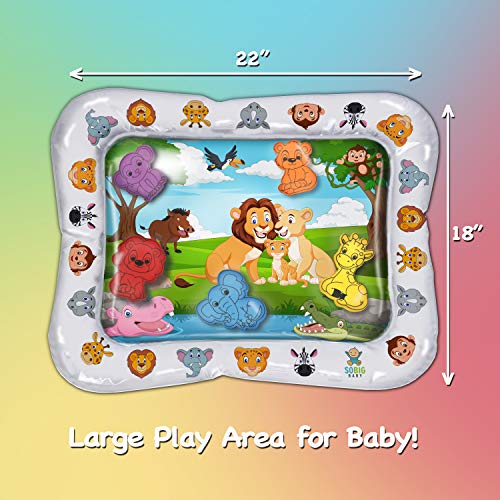 Lion King of The Jungle Inflatable Tummy Time Toys- Premium Water Mat Activity Center for Baby Infant and Toddlers, Promotes Visual Stimulation, Movement and Motor Skills. Perfect Smile and Fun Time - Thumbnail 2