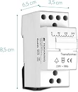 Navaris Door Bell Transformer 8V 12V 24V DIN Rail Mount 230V Mains view 3
