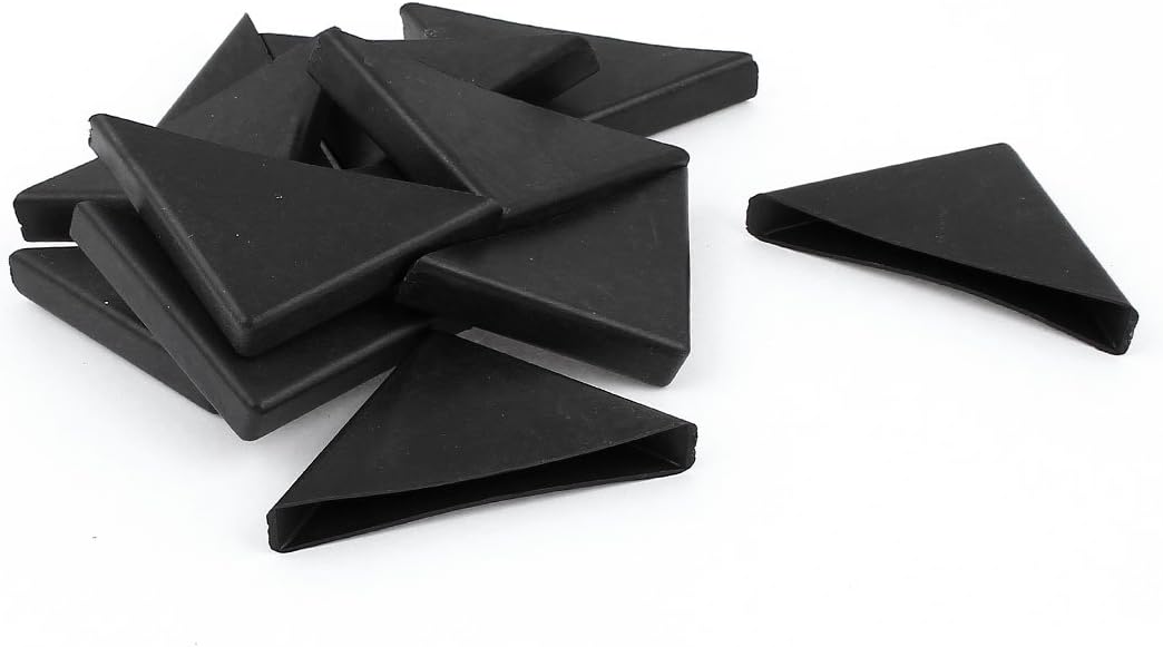 Sourcingmap 12 Pcs L Shaped Chair Leg Caps End Pad Feet Cover Furniture Slider Floor Protector Black 10mm x 75mm
