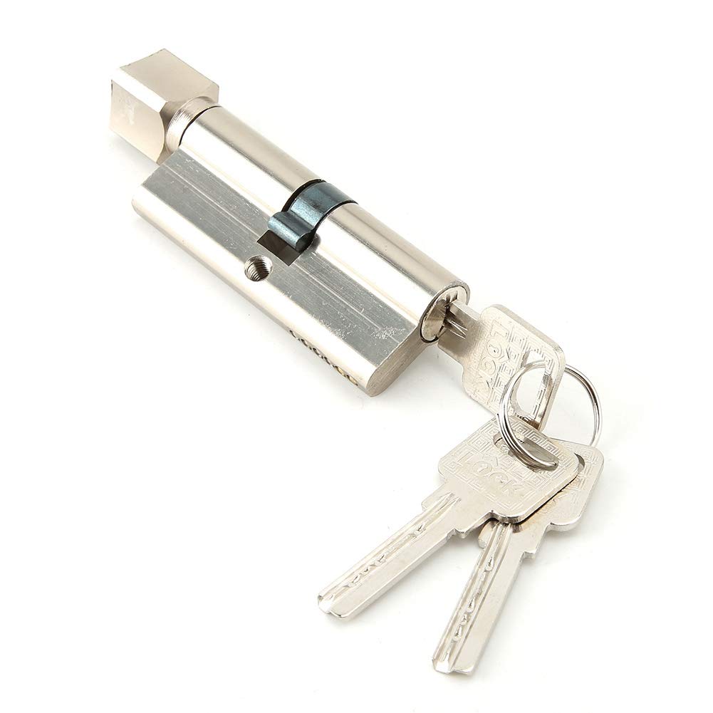 Lock Cylinder, 70mm Aluminium Alloy Security Home Door Lock Cylinder with 3 Keys for Home Security