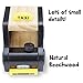 Wooden Wheels Natural Beechwood Chunky Cars and Vehicles Imagination Generation|For Children +12 Months| Black Taxi Cab