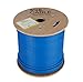 trueCABLE Cat6 Shielded Riser (CMR), 500ft, Blue, 23AWG Solid Bare Copper, 550MHz, PoE++ (4PPoE), ETL Listed, Overall Aluminum Foil Shield (F/UTP), Bulk Ethernet Cable