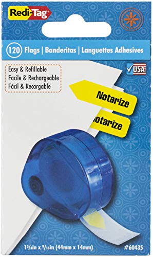 Redi-Tag Notarize Printed Arrow Dispenser Flags, 120 Flags per Dispenser, 1-7/8…