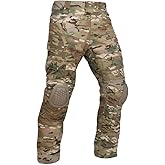 KRYDEX K4 Combat Pants with Knee Pads Ripstop Como Cargo Pants for Men