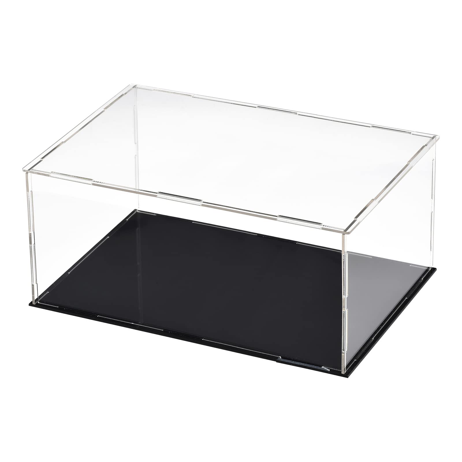 DMiotech 1 Pack Acrylic Display Case Box Transparent Dustproof Showcase, 11.8x7.9x5.9 Inch for Collectibles — image 1