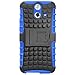 Fosmon [RUGGED] HTC One (E8) 2014 Case - HYBO-RAGGED Heavy Duty Hybrid Protective Cover with Kickstand (Blue / Black)