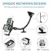 Upgrade Version Car Mount, HANA Universal Flexible Long Arm Windshield Dashboard Car Mount Holder Cradle with Adjustable Clamp and Circular Dashboard Base for All Smartphones 3.5-6.0 inches