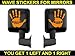 Jeep Wave Hand Sticker Vinyl Decals Jeep Wrangler cj jk wj All 2 Pair (5 x 4.74, orager)