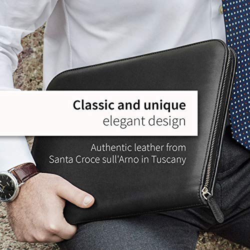 Maruse Personalized Italian Leather Executive Padfolio, Leather