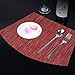4 woven placemats for kids red dinning placemats chilewich placemat vnyl placemats oval placemats red table mats table runner table mats for round kitchen table Wipe Clean