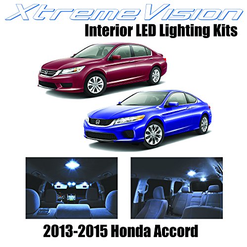 XtremeVision Honda Accord 2013-2015 (8 Pieces) Cool White Premium Interior LED Kit Package + Installation Tool