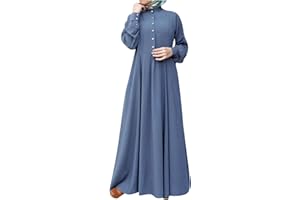 SGASY Dresses for Women 2024 V Neck Spring Summer 3/4 Long Sleeve Simple Casual Loose Flowy Vintage T Shirt Shift Dress