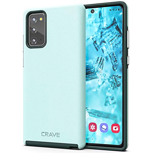 Crave Galaxy Note 20 Case, Shockproof Protection Dual Layer Case for Samsung Galaxy Note 20 (6.7 inch) - Aqua
