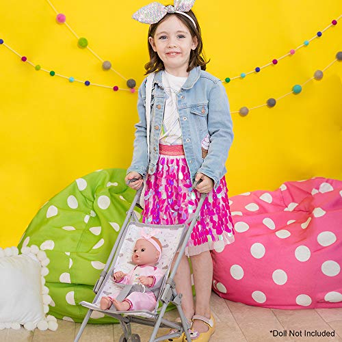 Adora Baby Doll Stroller Twinkle Stars Umbrella Stroller, Fits Dolls