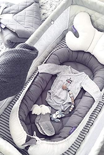 Matelasse 50x90 Cm Cocon Bebe 100 Coton Gris Et Blanc Matelasse Nid Pour Nouveau Ne Nourrisson Jukki Reducteur De Lit Bebe Cocon De Sommeil Pour Baby De 0 9 Mois Baby Nest Matelas Et Linge