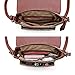 ECOSUSI Women Shoulder Crossbody Bag Flap-over Vintage Handbag Purse with Back Pocket, Brown