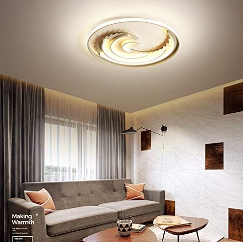 59w Led Deckenleuchte Wohnzimmer Modernes Design Runde Kreative Deckenleuchte Weiss Aluminium Acryl Lampenschirm Innendecke Dekorative Wohnzimmer Schlafzimmer Leuchte50cm Warmlicht Amazon De Beleuchtung