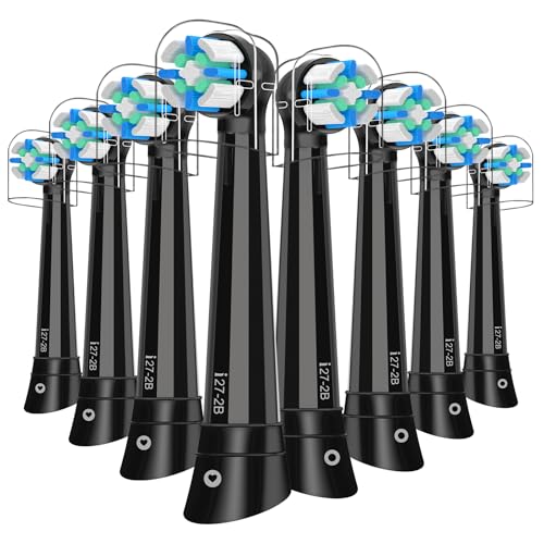 Replacement Brushes Compatible with Oral B IO Electric Brushes, Heads Compatible with Oral B IO 2/3/4/5/6/7/8/9/10 Care for Your Teeth and Gums (8 Black)