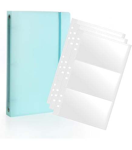 Amazon.com : 4x6 Index Card Sheet Protectors Extra Heavyweight 3.94 Mil,  Holds 4 Cards Per Sleeve, 3-Hole Punched for Binders, 50 Pack - Keepfiling  : Office Products