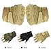 Simpleyourstyle Outdoor Sports Military Half-finger Fingerless Tactical Airsoft Hunting Riding Cycling Gloves Black Green Camel Available (Camel, M)