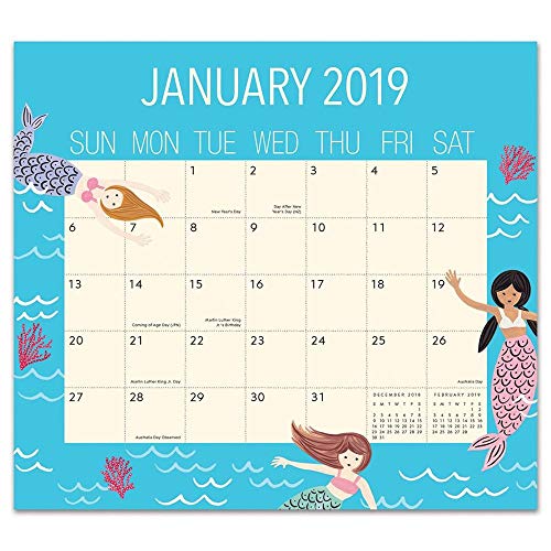 Orange Circle Studio 2019 Magnetic Monthly Calendar Pad, August 2018 - December 2019, Potpourri