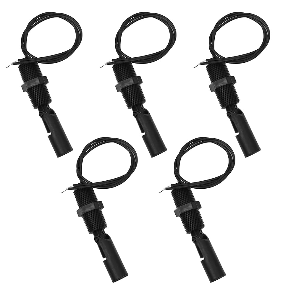 Hsthe Sea 5pcs side mounted horizontal level float switch water level sensor liquid level sensor Aquarium Water Level Sensor-black